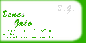 denes galo business card